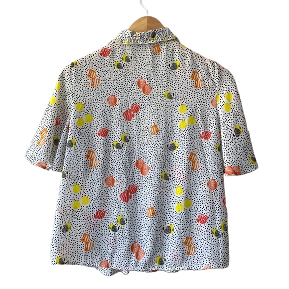 Zara Basic Coral Reef Button Up Blouse - Picture 3 of 9